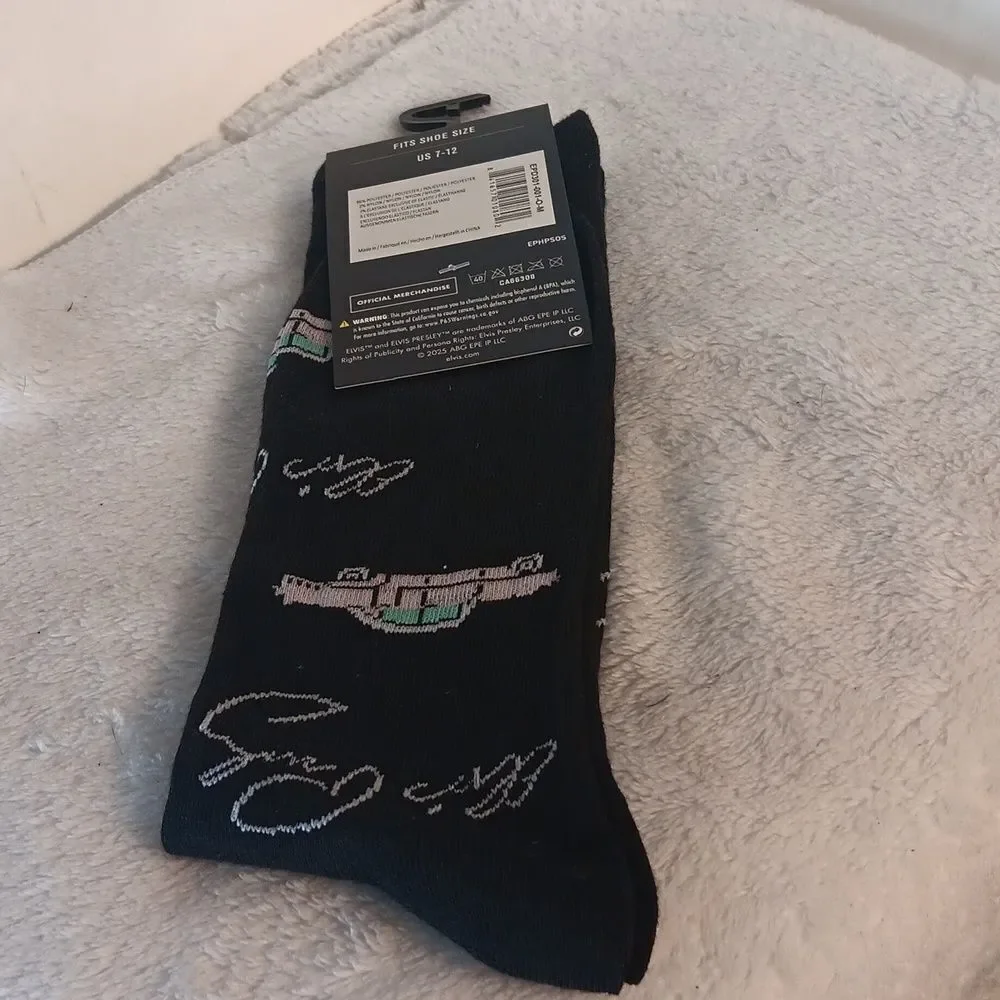 Elvis Signiture Black Socks